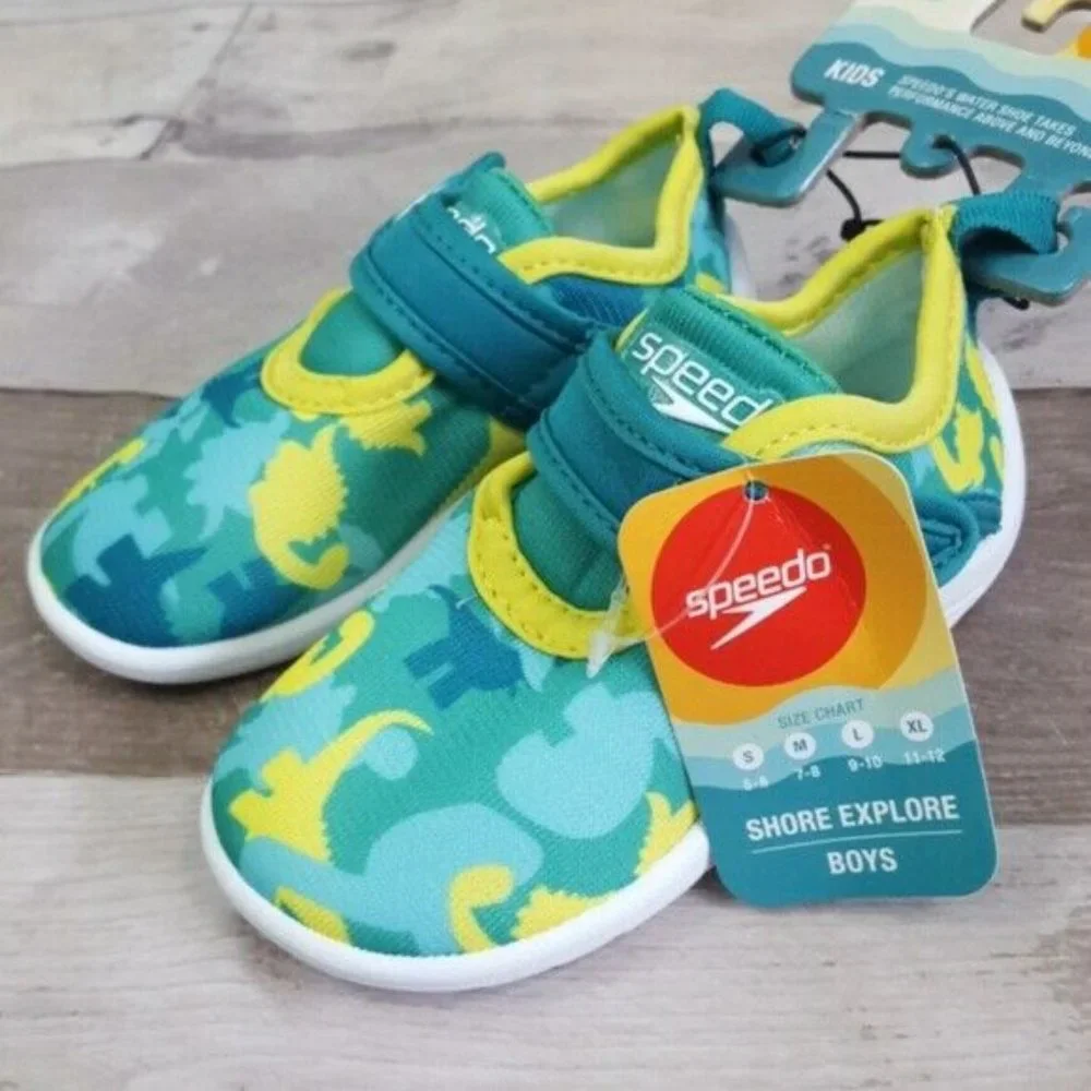 Speedo Toddler Little Kids S 5/6 Shore Explore Water Shoes Dino Print - Picture 1 of 6